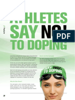 Athletes Say No To Doping