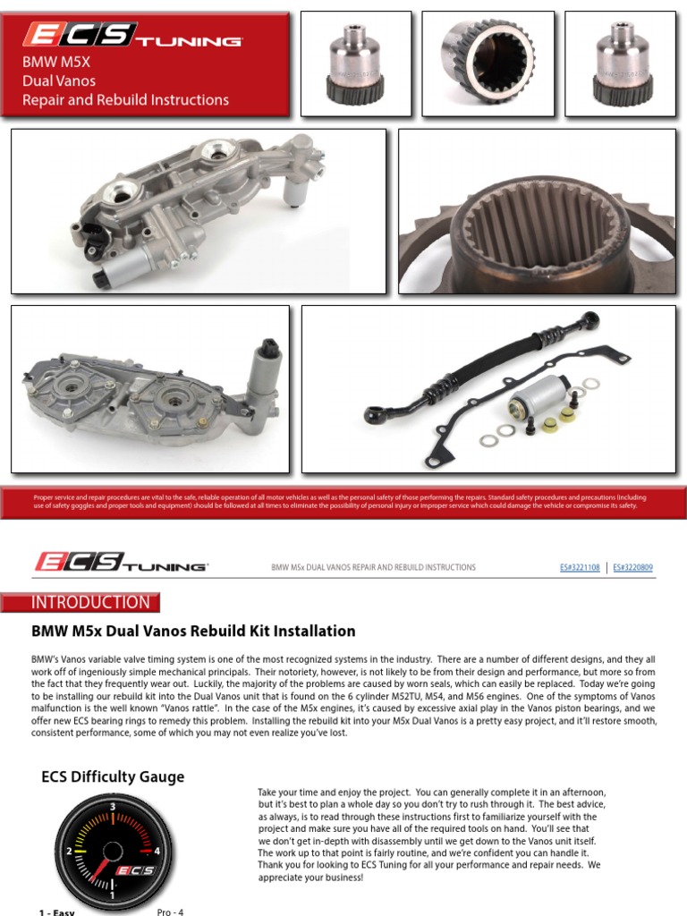 Vanos BMW PDF PDF Mechanical Engineering Manufactured Goods