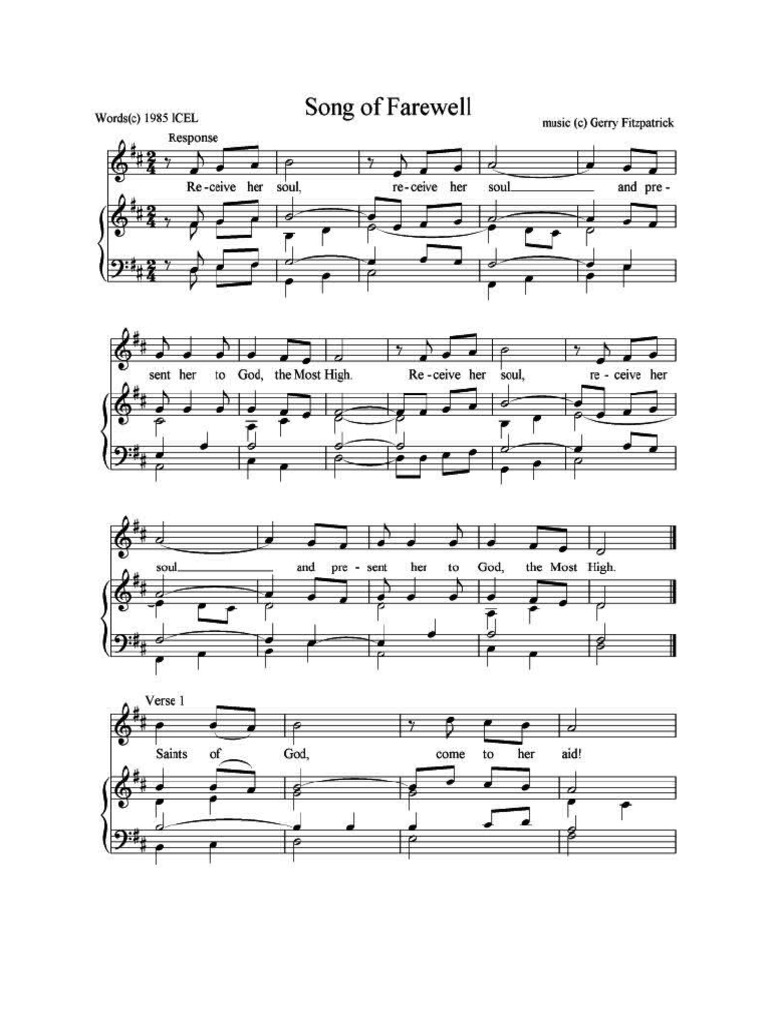 Song of farewell pdf
