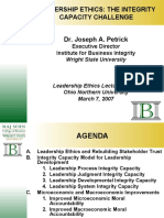Leadership Ethics and The Integrity Capacity Challenge