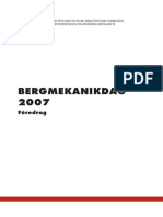 BERGMEKANIKDAG 2007 Föredrag