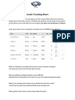 Grade Tracking Sheet 6