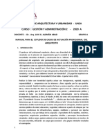 Manual para El Estudio de Casos de Actuación Profesional Del Arquitecto