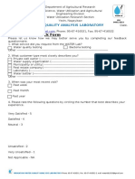 Clause 9.1.2 Customer Feedback Form