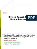 K6. Kriteria Fungsi & Komponen Sistem Proteksi