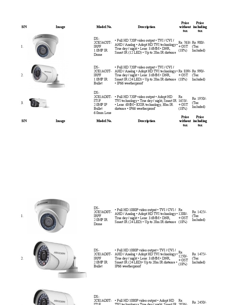 Hikivision Price Hdmi Video