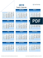 Yearly Calendar - 2 Orientation (Classic Design)