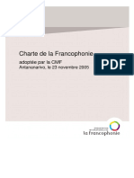 Charte Francophonie Antananarivo 2005