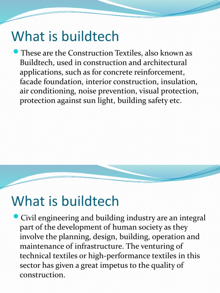 Buildtech: Innovations in Construction Textiles | PDF | Fibers | Textiles
