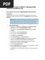 Demonstration Steps For Module 5: Managing E-Mail Addresses and Address Lists