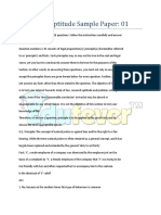 Legal Aptitude Sample Paper 1