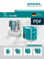 RENNER screw compressors: 3.0-75 kW motor power