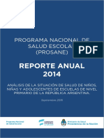 Reporte Anual 2014 - PROSANE