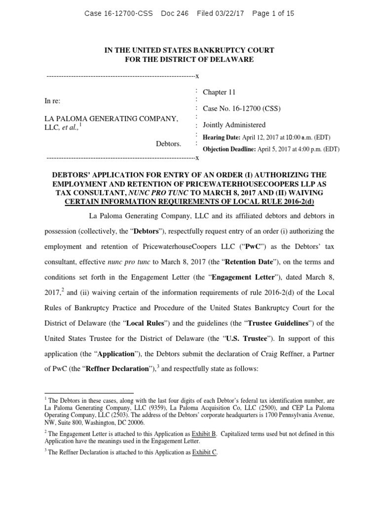 Docket 246 | PDF | Indemnity | Bankruptcy In The United States
