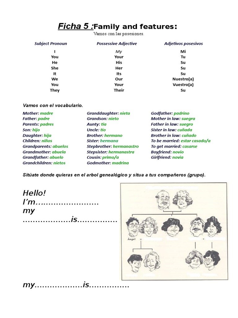 Fichas 5 | PDF | Grandparent | Kinship And Descent