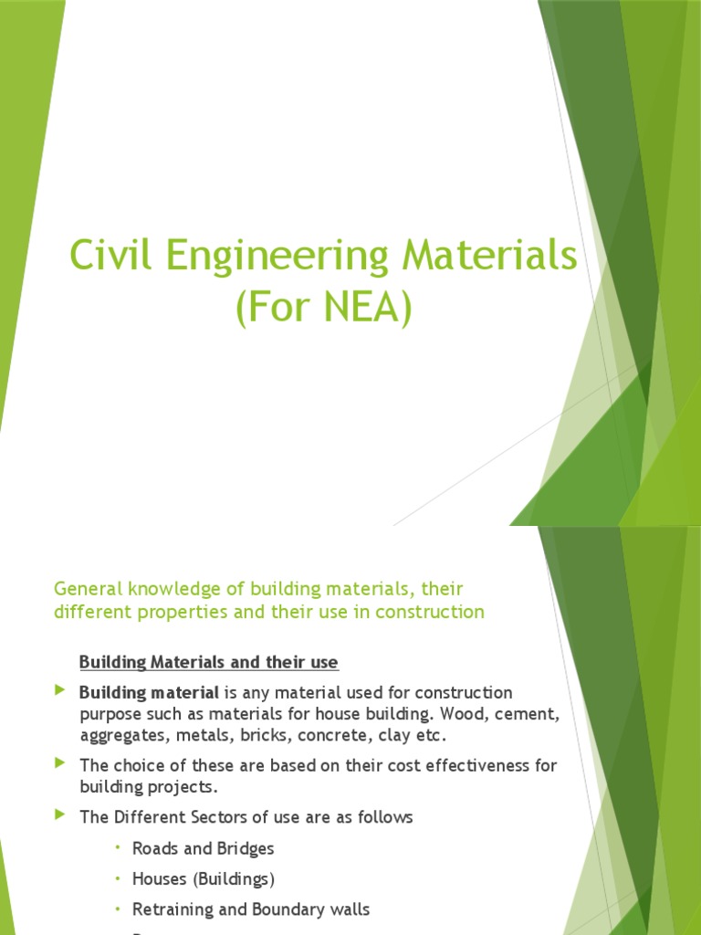 Civil Engineering Materials NEA PDF Rock (Geology) Deformation