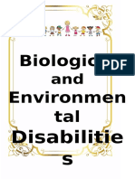 Biological Environmen Tal: Disabilitie S