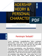 Teori Kepemimpinan Dan Personal Characters 22 April - 06 Mei 2020
