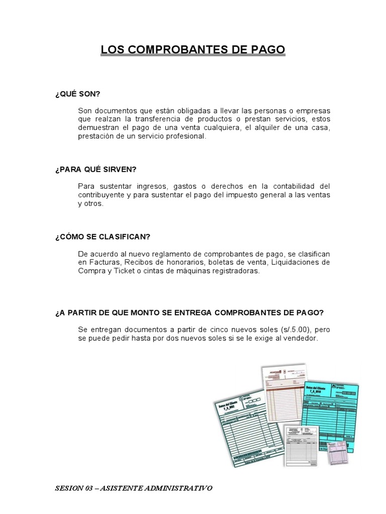 Comprobantes de Pago - Sesion 03 | PDF | Impuestos | Economias