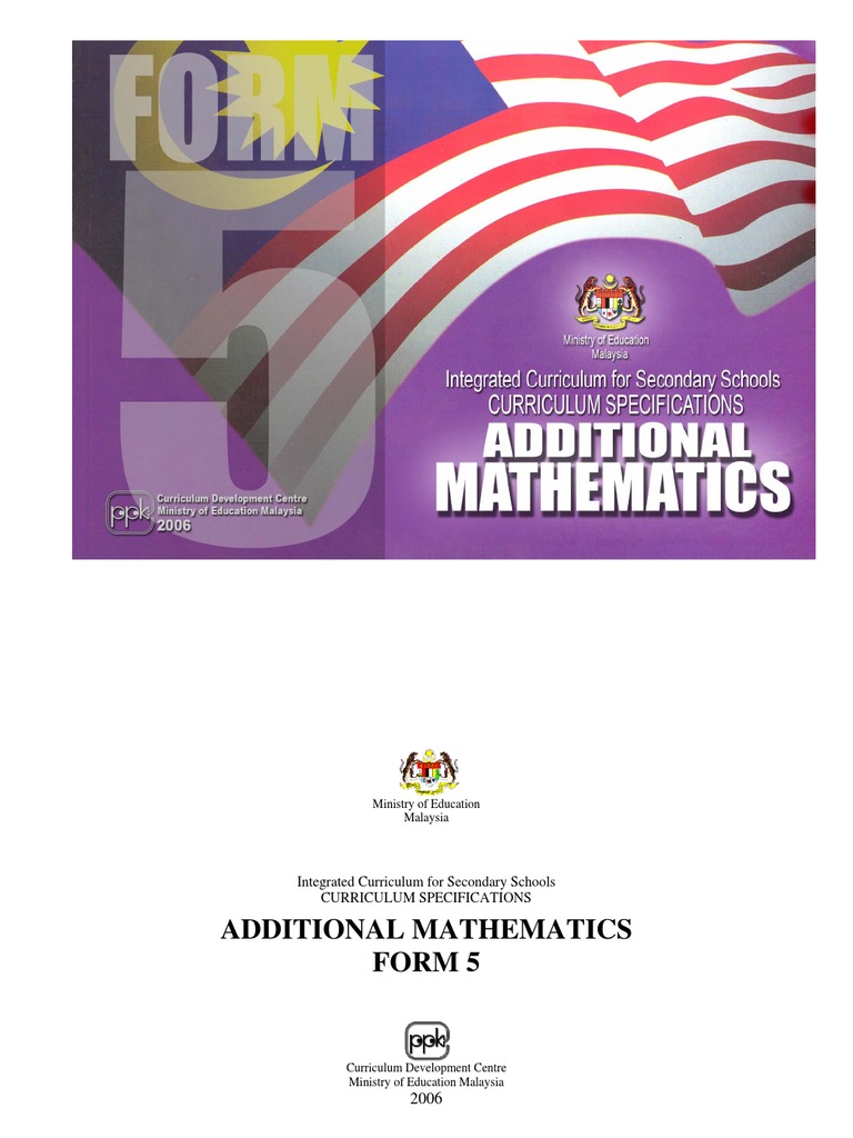 SPM Add Maths Formula List Form5 | PDF | Teachers | Teaching Mathematics