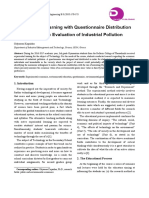 Experimental Learning With Questionnaire Distribution for the Economic Evaluation of Industrial Pollution