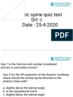 Thoracic Spine Quiz Test