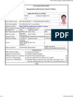 Department of Backward Classes Welfare: PROCESSING (Application Pending at College)