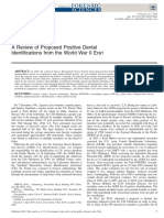 A Review of Proposed Positive Dental Identifications From The World War II Era