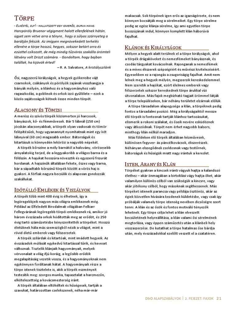Törpe | PDF
