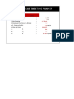 Design of Side Sheeting Runner