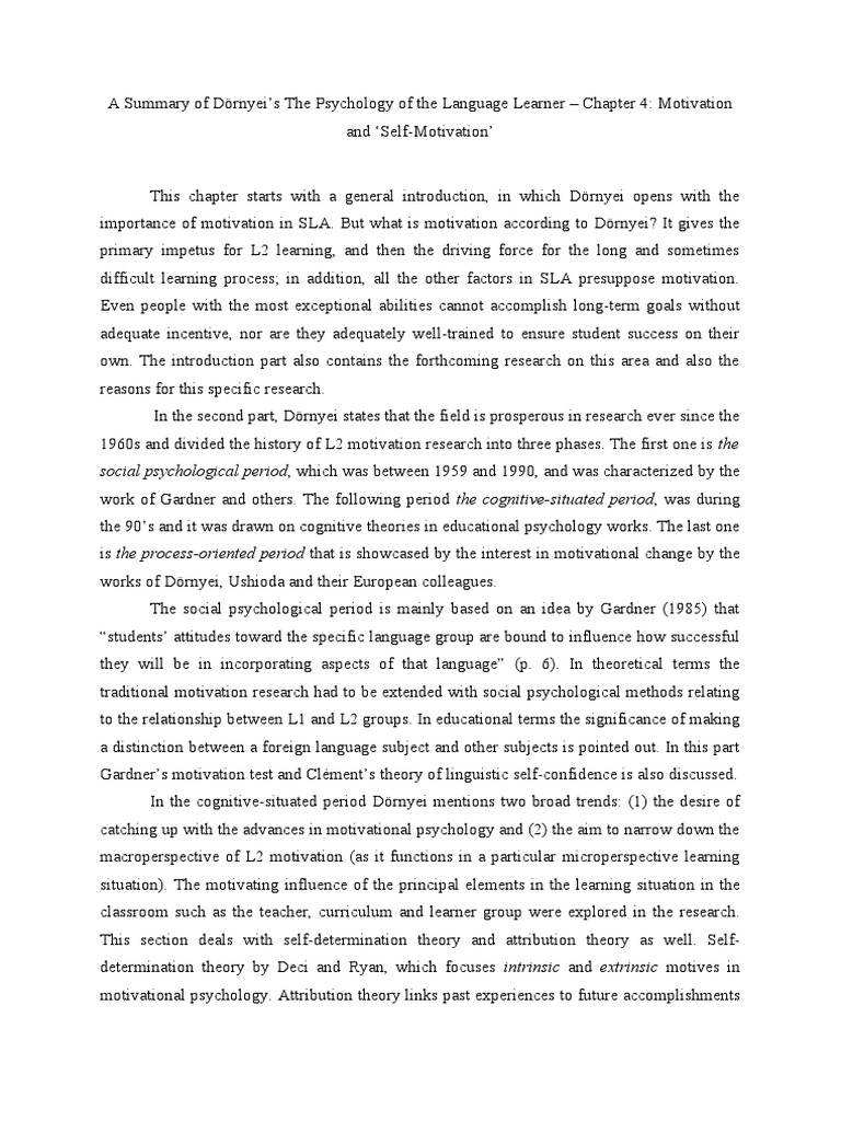 Dörnyei's L2 Motivational Self System | PDF | Second Language | Motivation