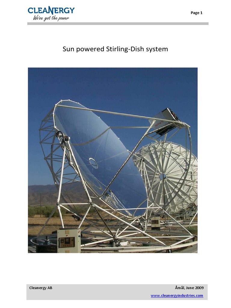Sun Powered Stirling-Dish System-161 - GB | PDF | Engines | Heat