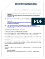 Brief On The Amendments Issued by IBBI On 23 - 07 - 2019 For Insolvency Professionals - 1