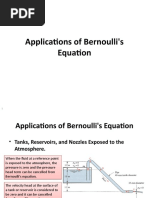 Applications of Bernoulli's Equation