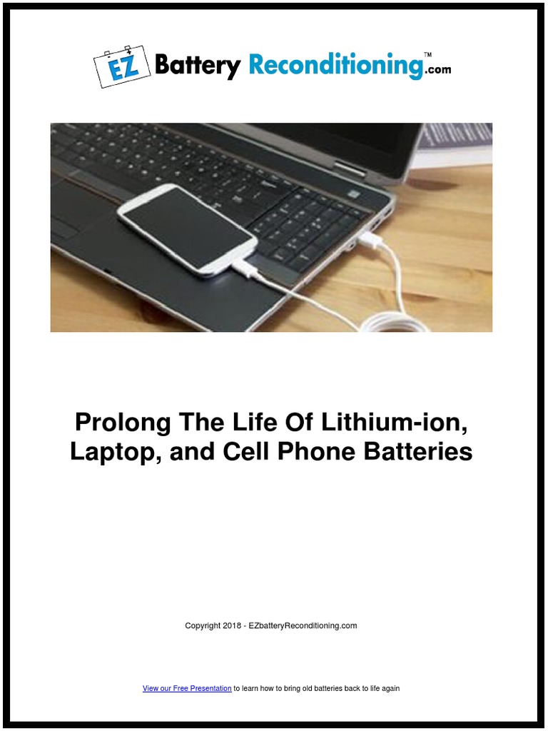 Extend Lithium-Ion Battery Life Tips | PDF | Lithium Ion Battery ...