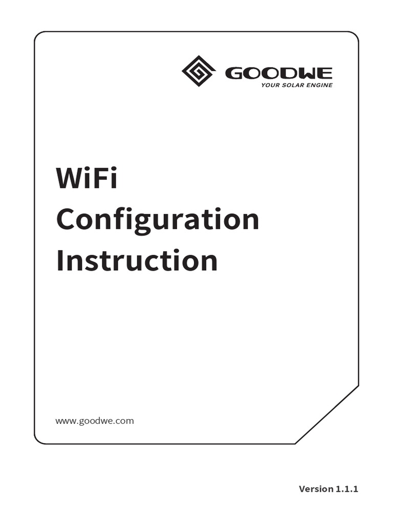 GoodWe Inverter WiFi Setup Guide | PDF | Wi Fi | Wireless Lan