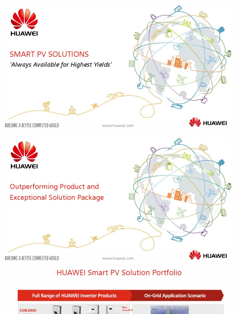 Huawei Smart PV Solutions Overview | PDF | Power Inverter | Reliability ...