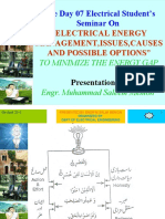 Electrical Energy Management, Issues, Causes and Possible Options