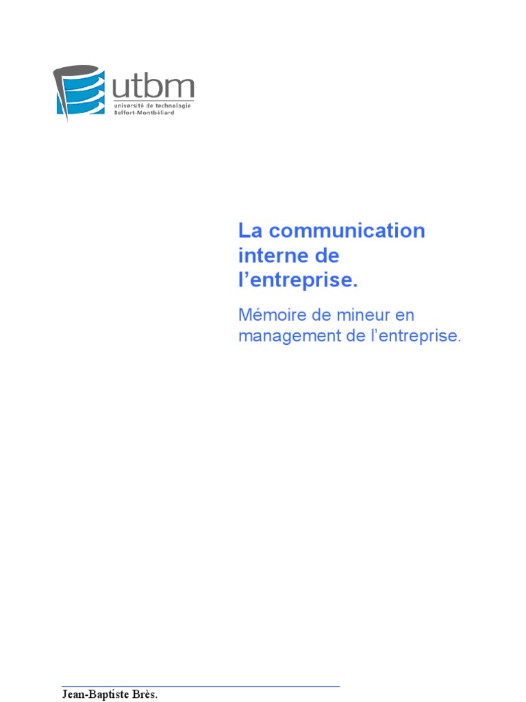 Communication interne en entreprise | PDF | Média (Communication) | la ...