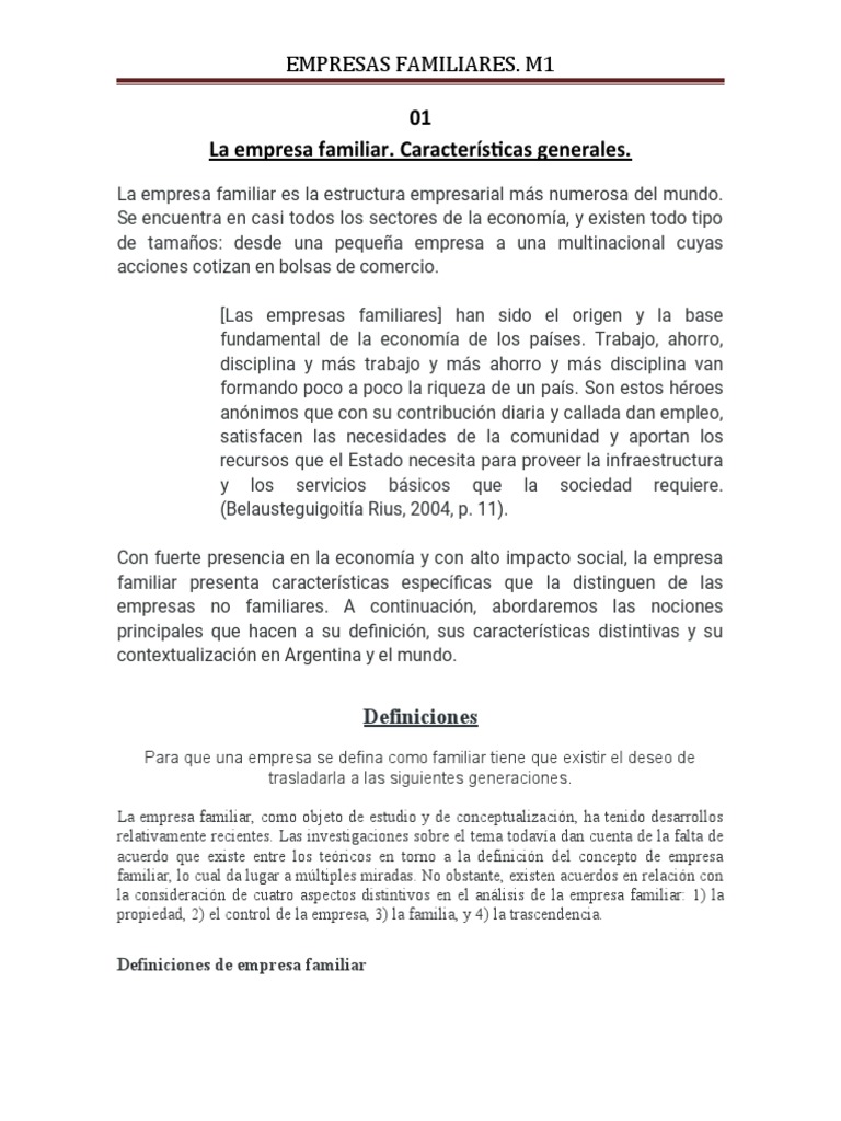 Características de las Empresas Familiares | PDF | Inteligencia ...
