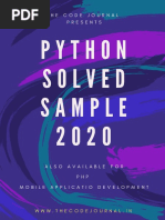 Python Solved Sample 2020 PDF