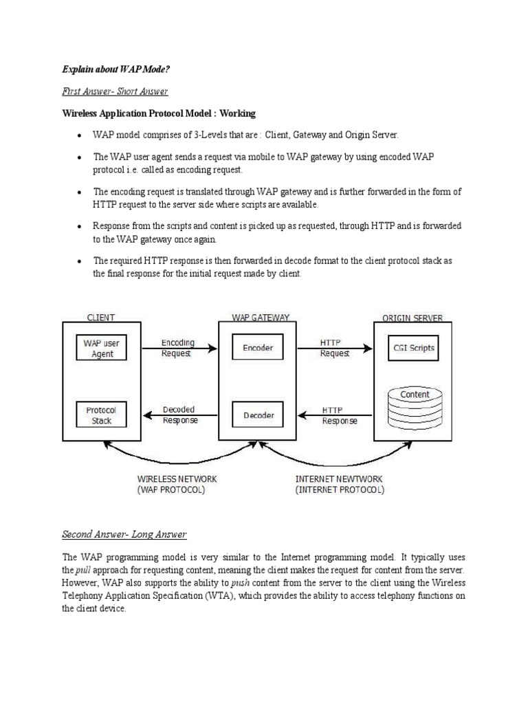 Understanding WAP Programming Model | PDF | Hypertext Transfer Protocol ...