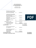 PQR Corporation Statement of Financial Position December 31, 2014