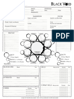 Black Void - Character Sheet PDF