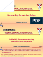 Presentacion de Tecnologia Del Gas Natural II-2019 U6 - U9 Actualizado PDF
