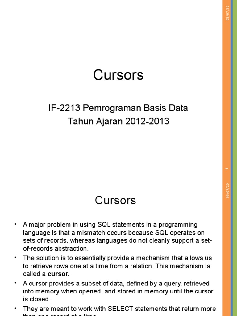 4 Cursors | PDF | Control Flow | Information Retrieval