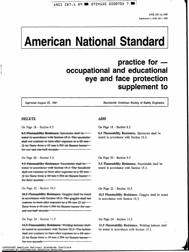 Ansi Z87.1 2020 Standard Pdf