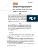 Model Distribusi Potensial Elektrokinetik dengan MEB