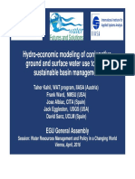 Hydro-Economic Modeling of Conjunctive Ground and Surface Water Use To Guide Sustainable Basin Management