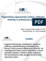 Pagrindinių Operacinės Rizikos Valdymo Metodų Ir Priemonių Tyrimas